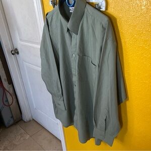 Paolo Green Casual Button Down Shirt Relaxed Fit